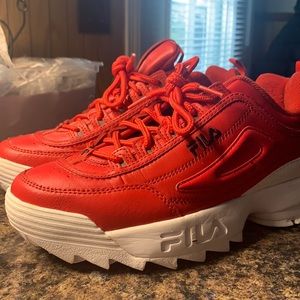 Red Fila’s brand new size 8